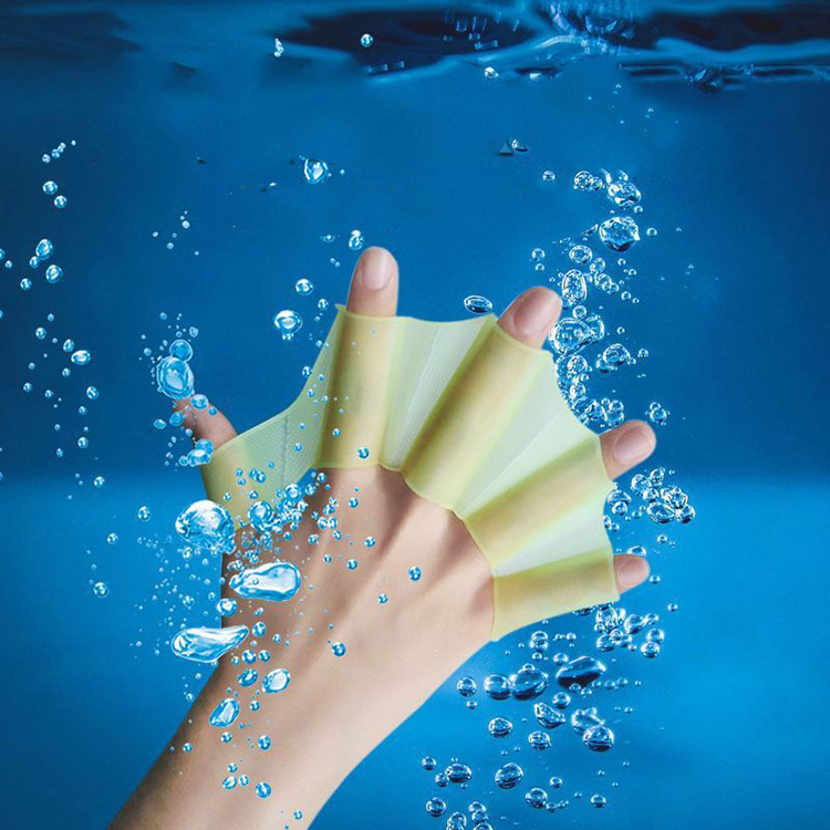 Dụng cụ thể thao dưới nước găng tay bơi lội màng ếch silicon cho người lớn và trẻ em