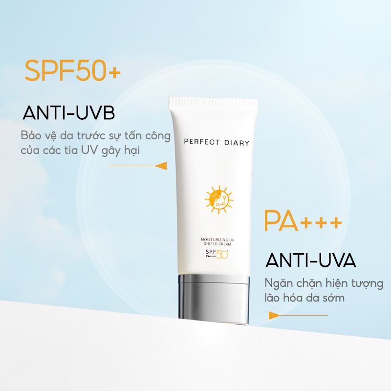 Kem Chống Nắng Dưỡng Ẩm PERFECT DIARY SPF50+ PA+++ dung tích 60ml