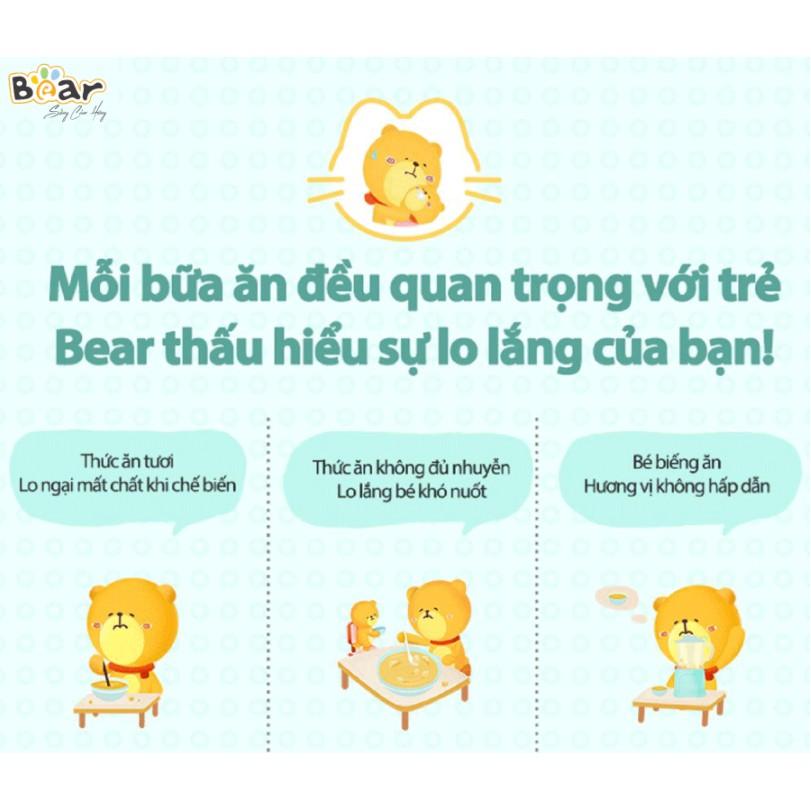 Máy Xay Thực Phẩm, Xay Ăn Dặm BEAR Xay Cực Êm An Toàn Vệ Sinh Dung Tích 0.3 Lít Công Suất 120 W  - Hàng Chính Hãng