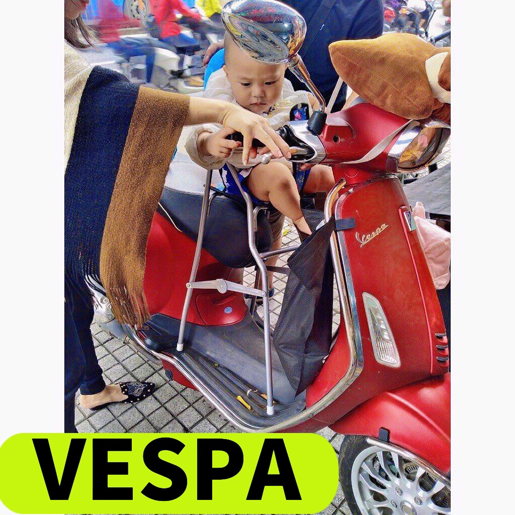 ( CÓ SẴN ) GHẾ NGỒI XE MÁY VESPA , GHẾ GA XẾP SẮT SƠN TĨNH ĐIỆN