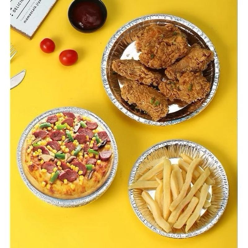 [AnhOtShop] Combo 100 Khay Giấy Bạc 22cm Lót Nồi Chiên Không Dầu – Tái Sử Dụng, Dùng Nướng Chiên Đồ Nhà Bếp