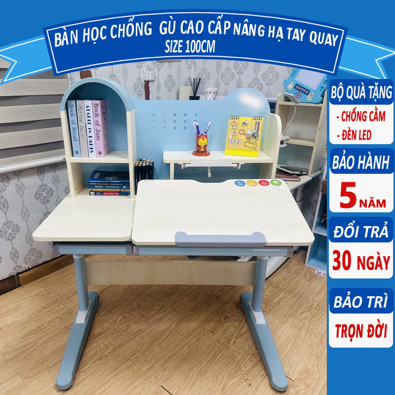 Bàn học thông minh G01 chống gù chống cận cho học sinh kích thước 1 mét