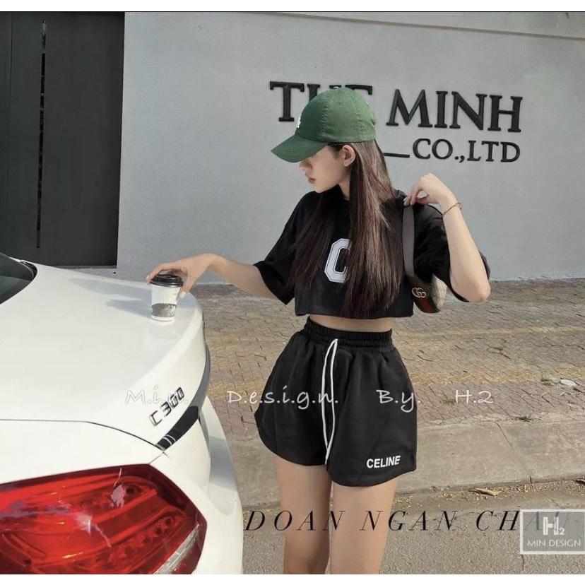 Đồ Bộ Nữ CELINE Chất Thun Cotton Lạnh Mềm Mát Phong Cách Thể Thao Mặc Nhà Cá Tính Hot Trend Siêu Đẹp