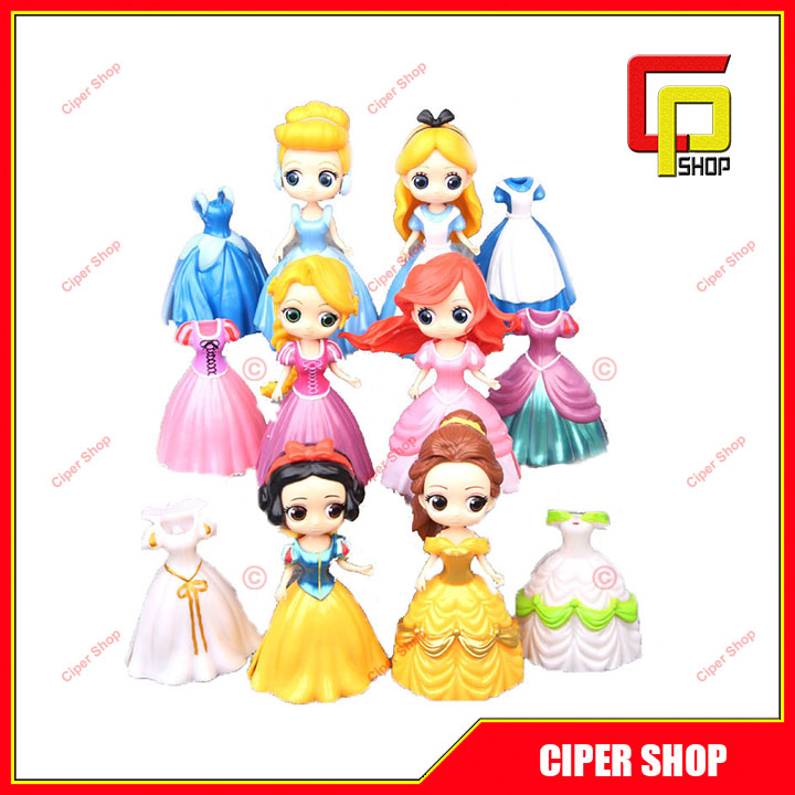 Bộ 6 nhân vật búp bê Chibi - Mẫu 2