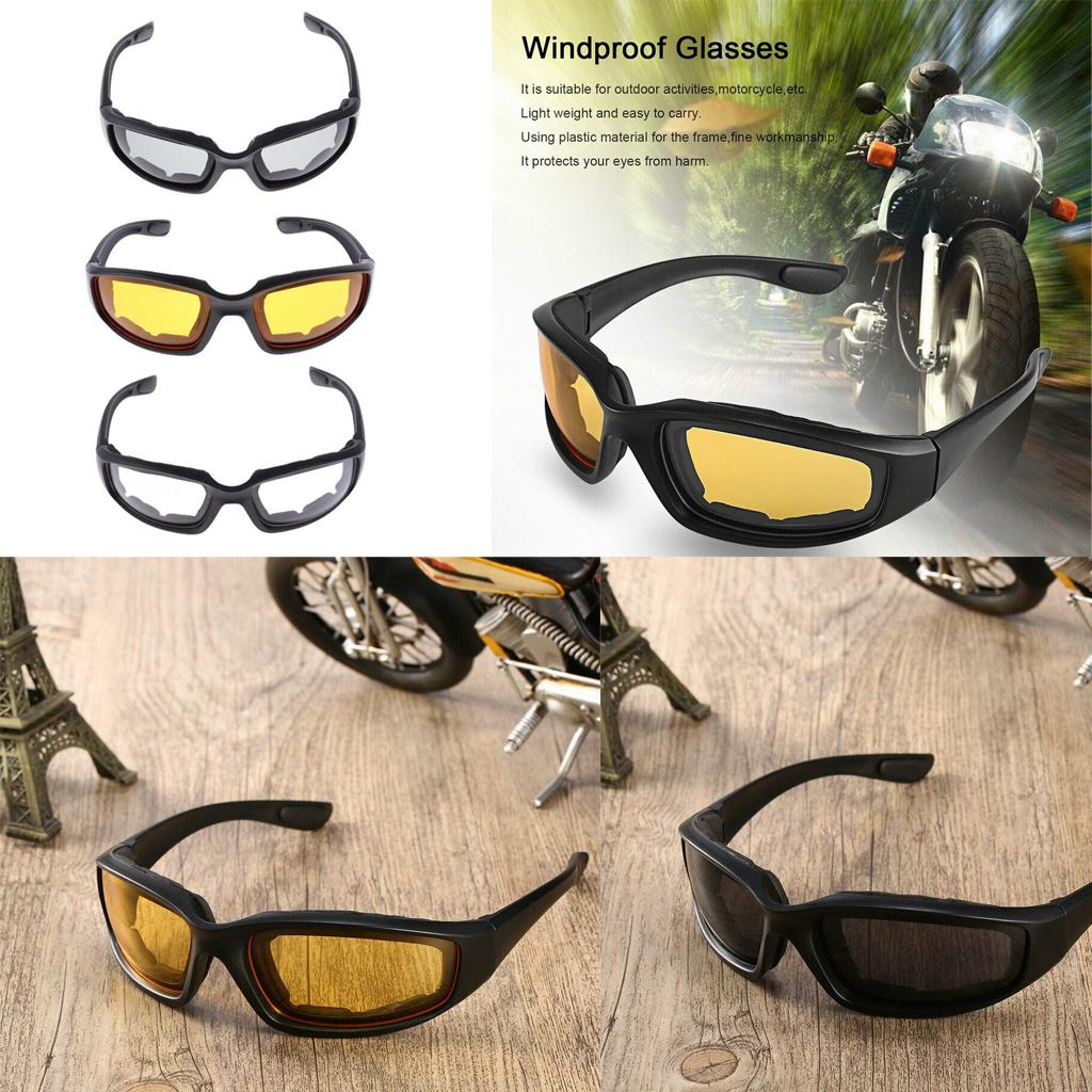 3Pack Motorcycle Riding Glasses Goggles UV Protection Windproof Motocross