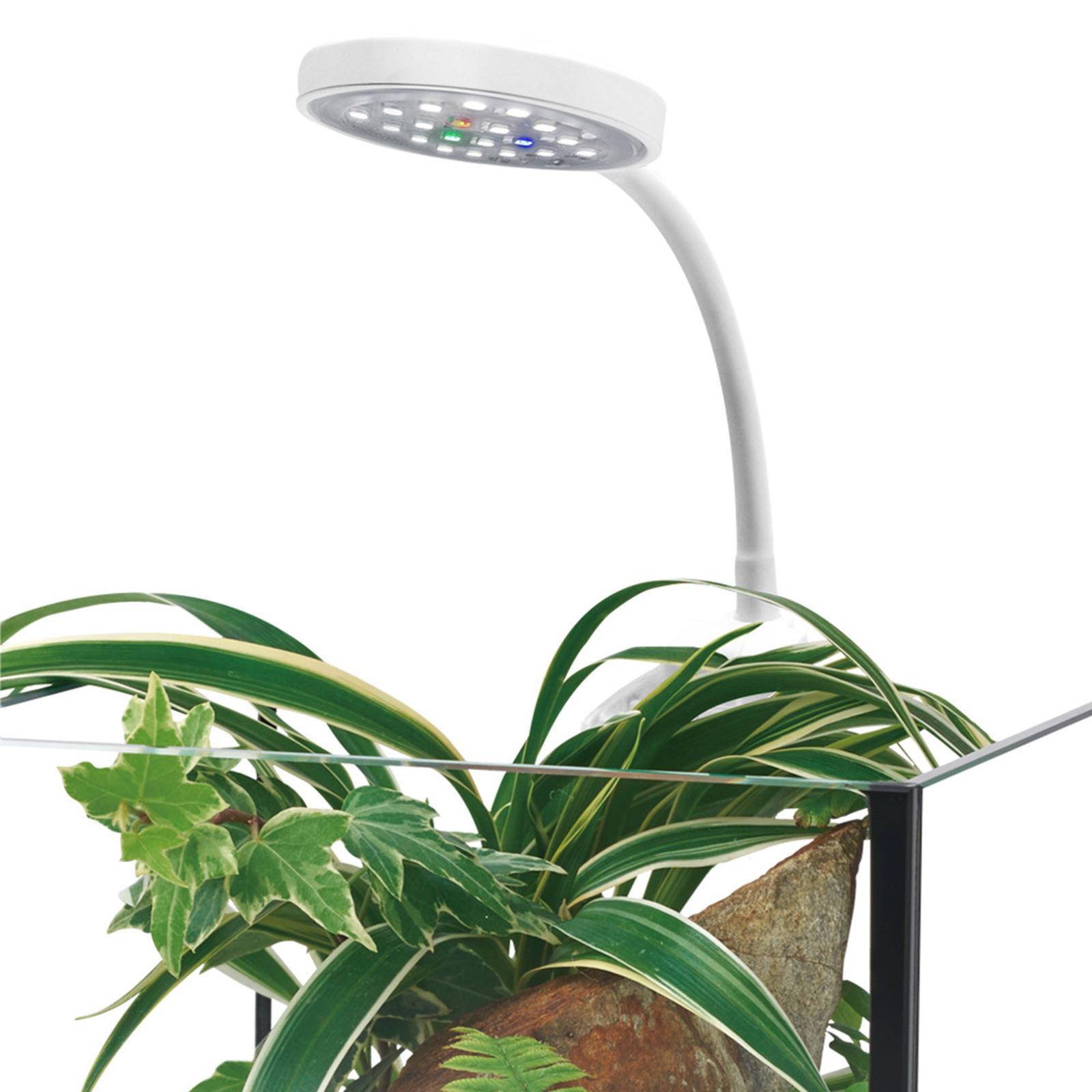 Aquarium Lamps Waterproof Planted Clip Lamp white