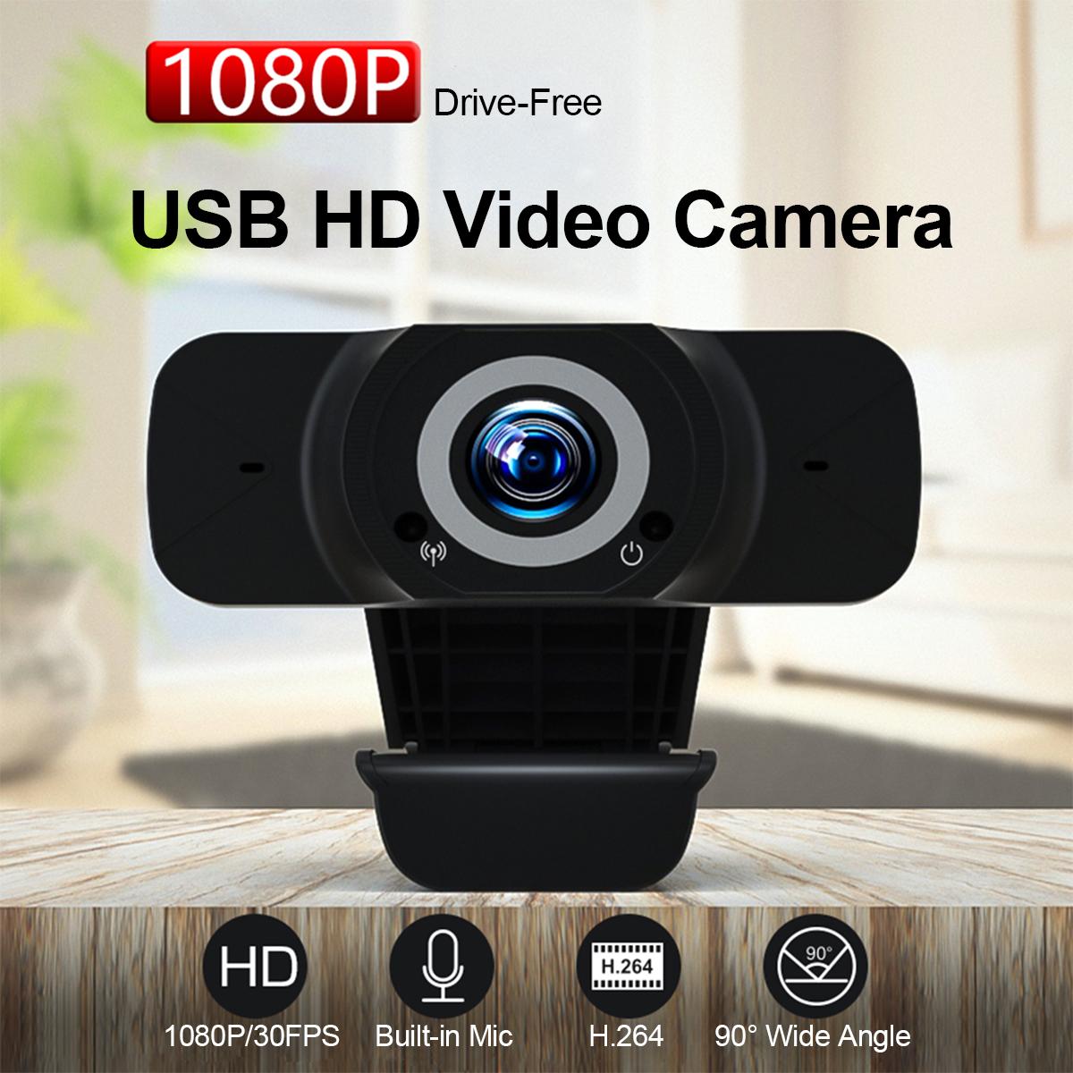 Camera máy tính HD 1080P Camera hội nghị truyền hình Webcam 2 megapixel Tự động lấy nét H.264 Nén video với micrô