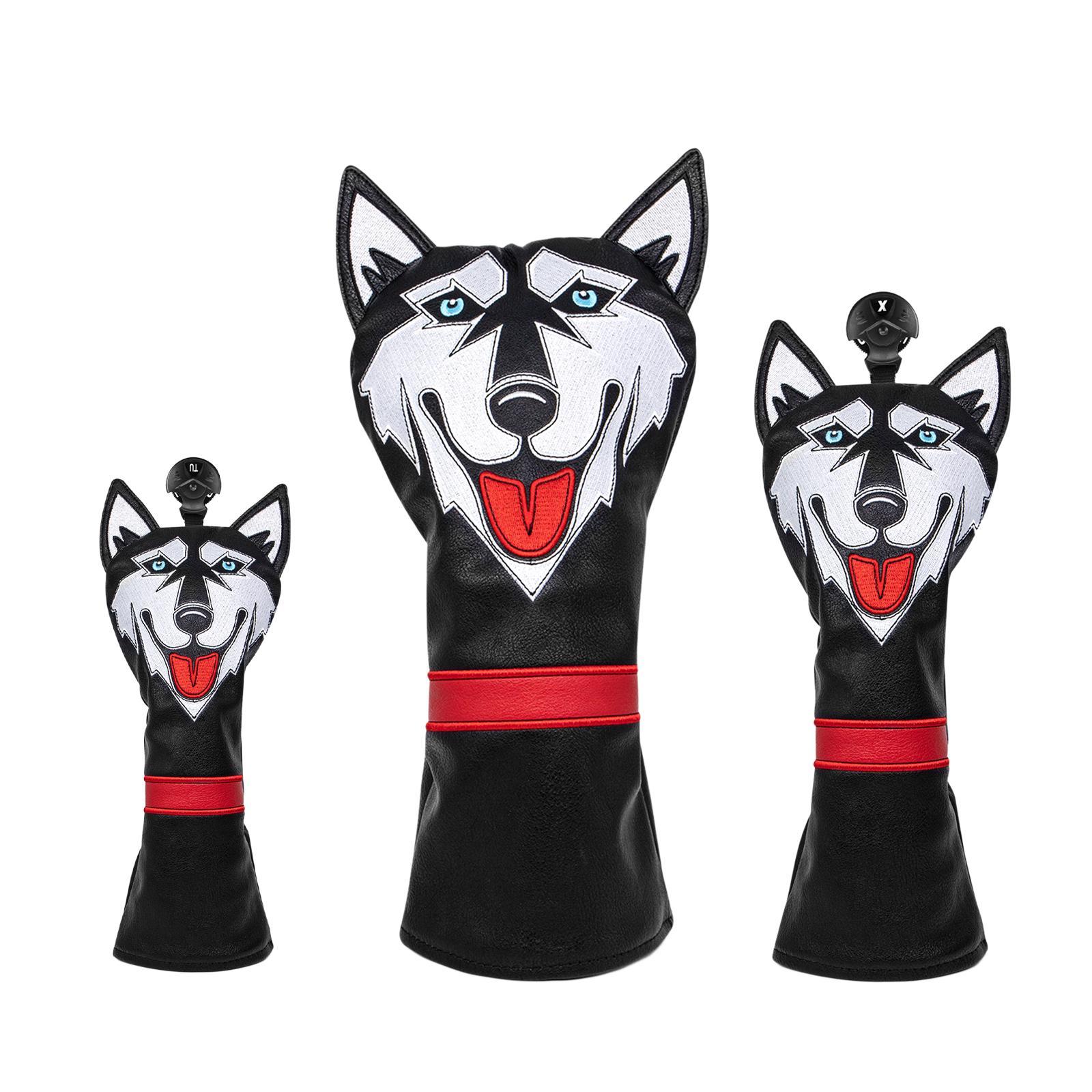 3Pcs Fashion Golf Club Head Covers Wood Headcover Protective Sleeve Golfer Gift
