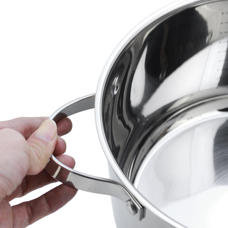 Bộ Nồi INOX 304 Cao Cấp 5 Đáy Lermat Size 16-20-24cm Model L1 Hàng Chính Hãng KALPEN-GIA DỤNG ĐỨC Bảo Hành 2 Năm