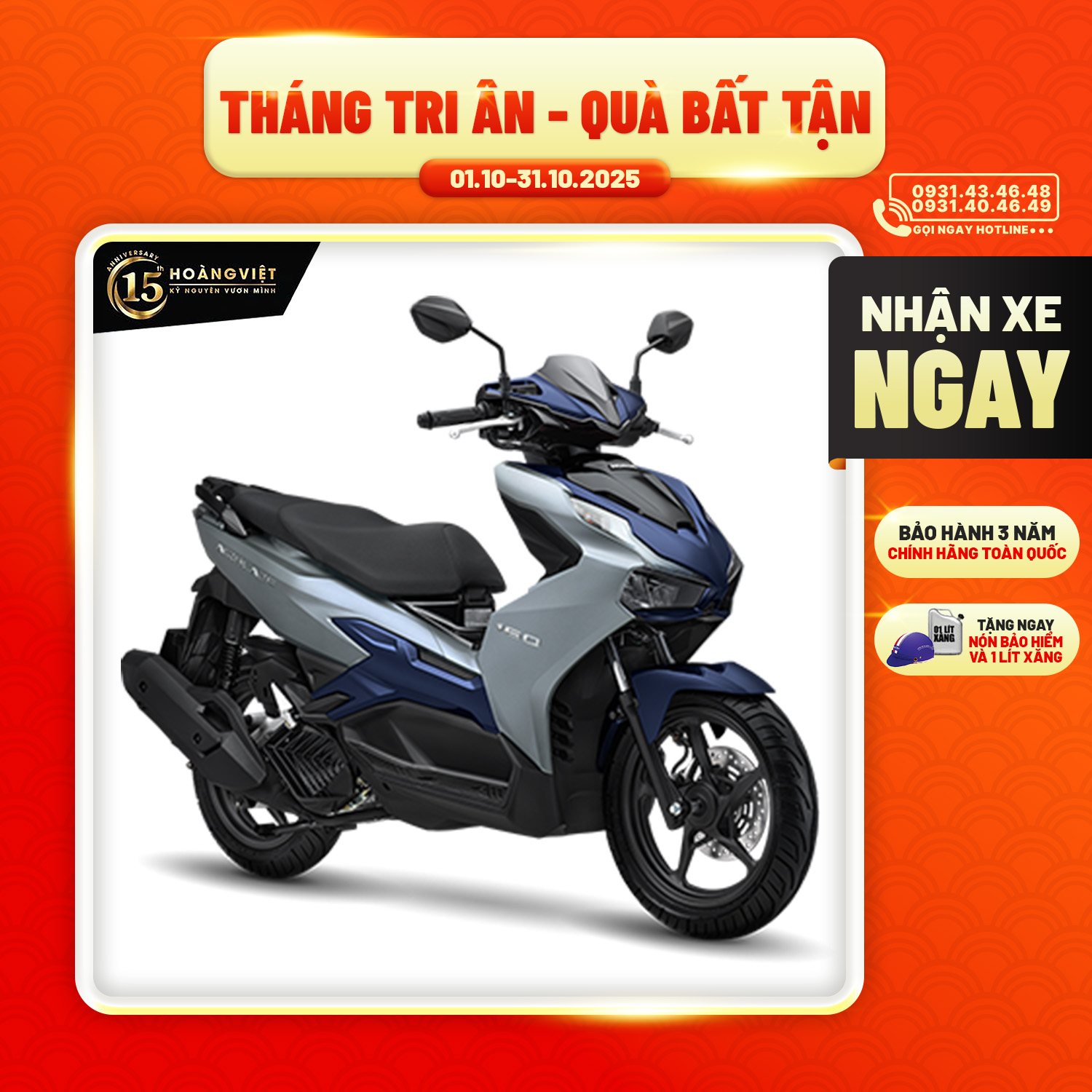 Xe máy Honda Air Blade 160cc 2025 - Phiên Bản Cao Cấp