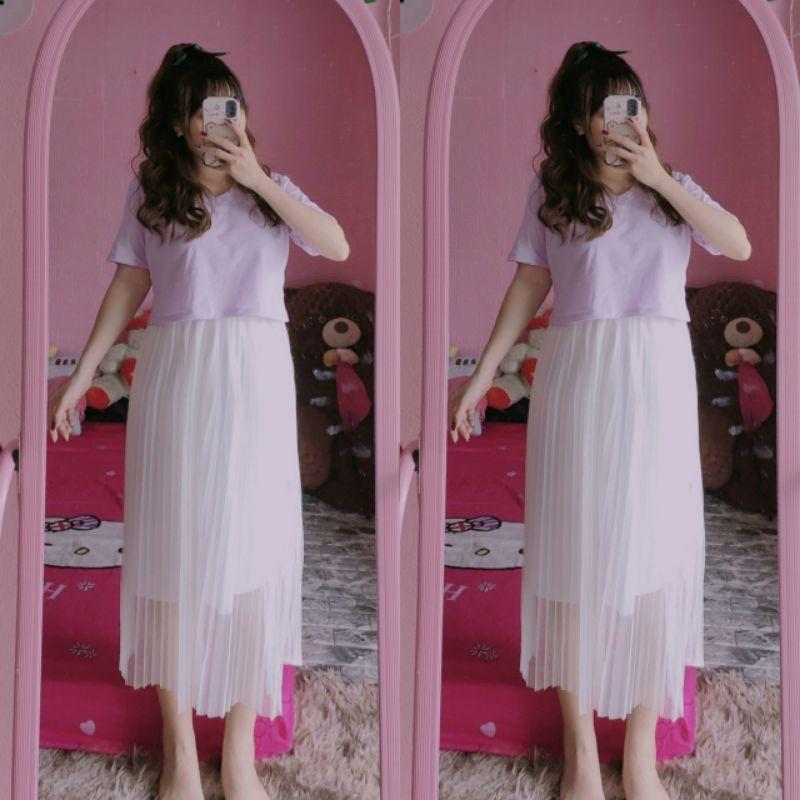 Chân váy voan lưới xoè công chúa