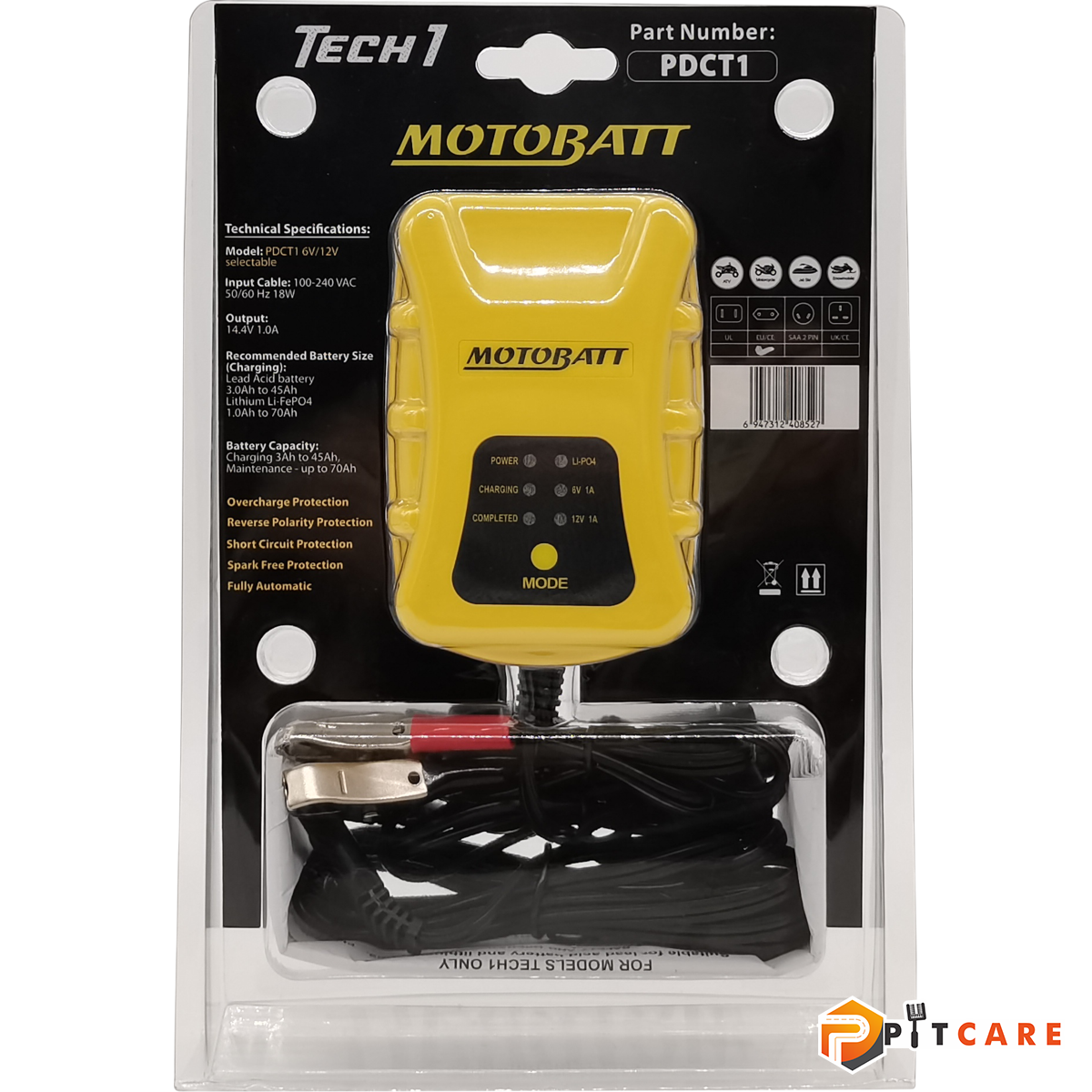 Sạc Bình Ắc Quy Tự Động MotoBatt PDCT1 EU Chính Hãng USA Bảo Hành 6 Tháng