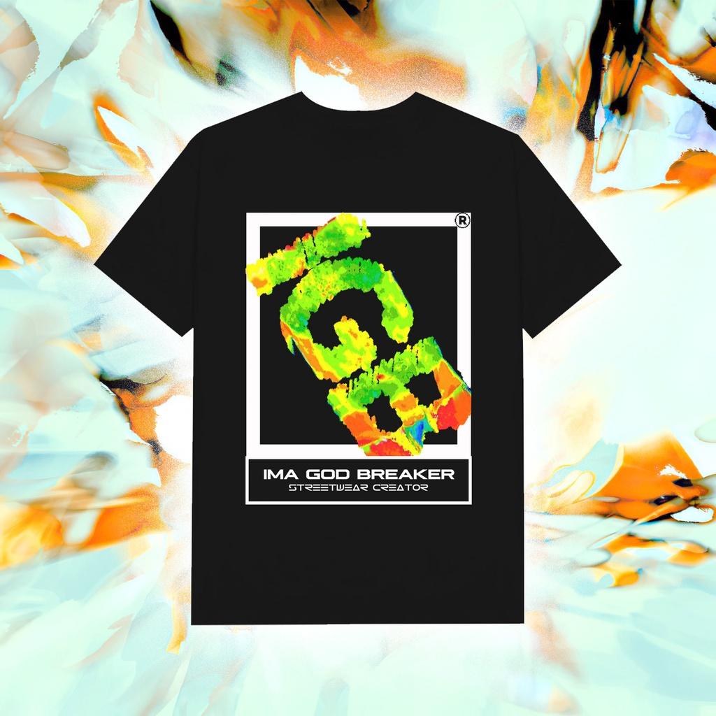 Áo Thun Unisex Form Rộng Graffiti Xanh Lá iMA God Breaker Local Brand