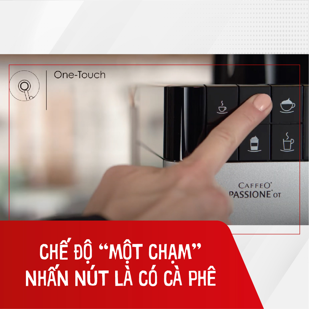 Máy Pha Cà Phê Melitta Đức -  Caffeo Passione OT Đen - Hàng nhập khẩu