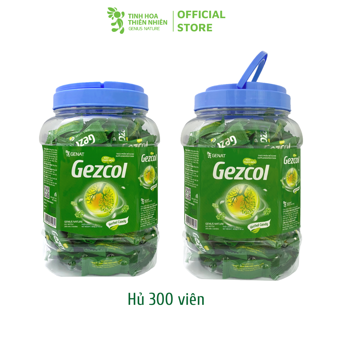 Kẹo thảo mộc Gezcol (Hủ 300 viên) - Genat - Giao 2H HCM