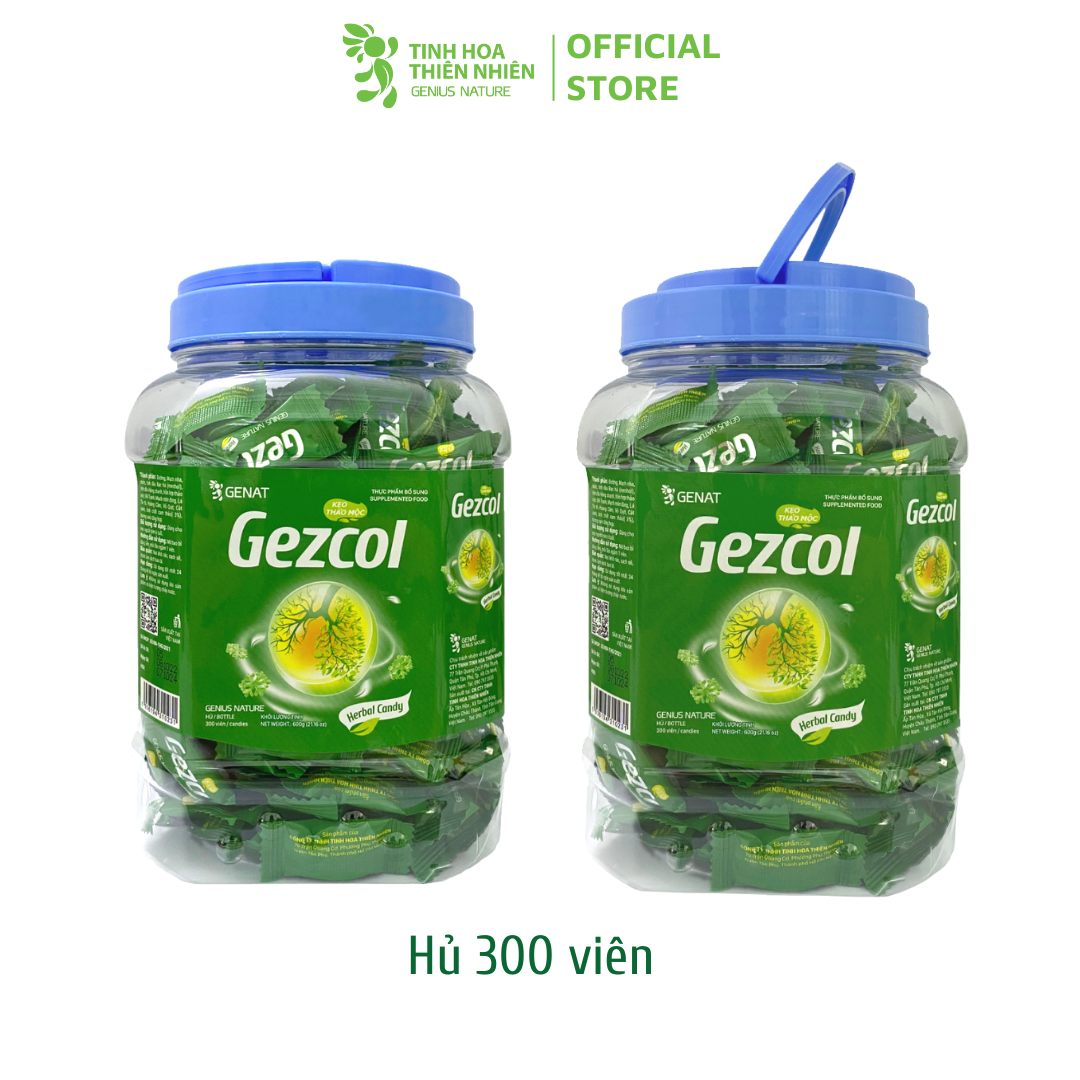 Kẹo thảo mộc Gezcol (Hủ 300 viên) - Genat - Tinh Hoa Thiên Nhiên