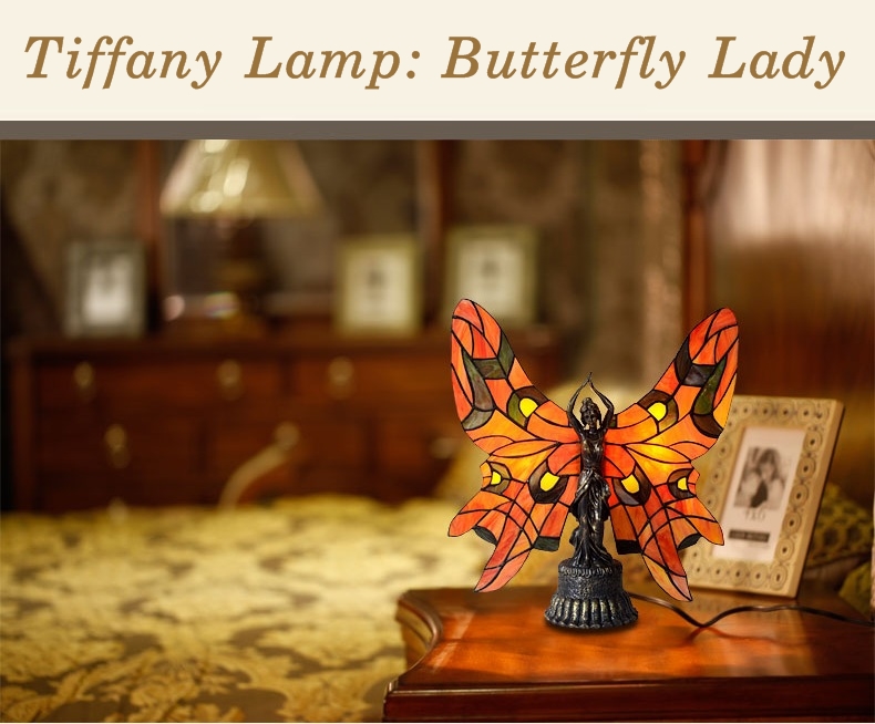 Đèn bàn trang trí Tiffany Butterfly Lady