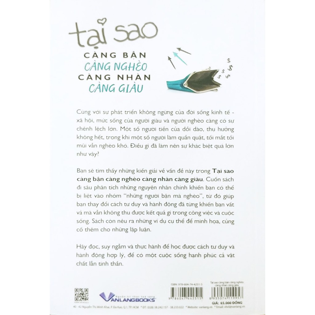 Tại Sao Càng Bận Càng Nghèo, Càng Nhàn Càng Giàu (Tái Bản 2019) - Vanlangbooks