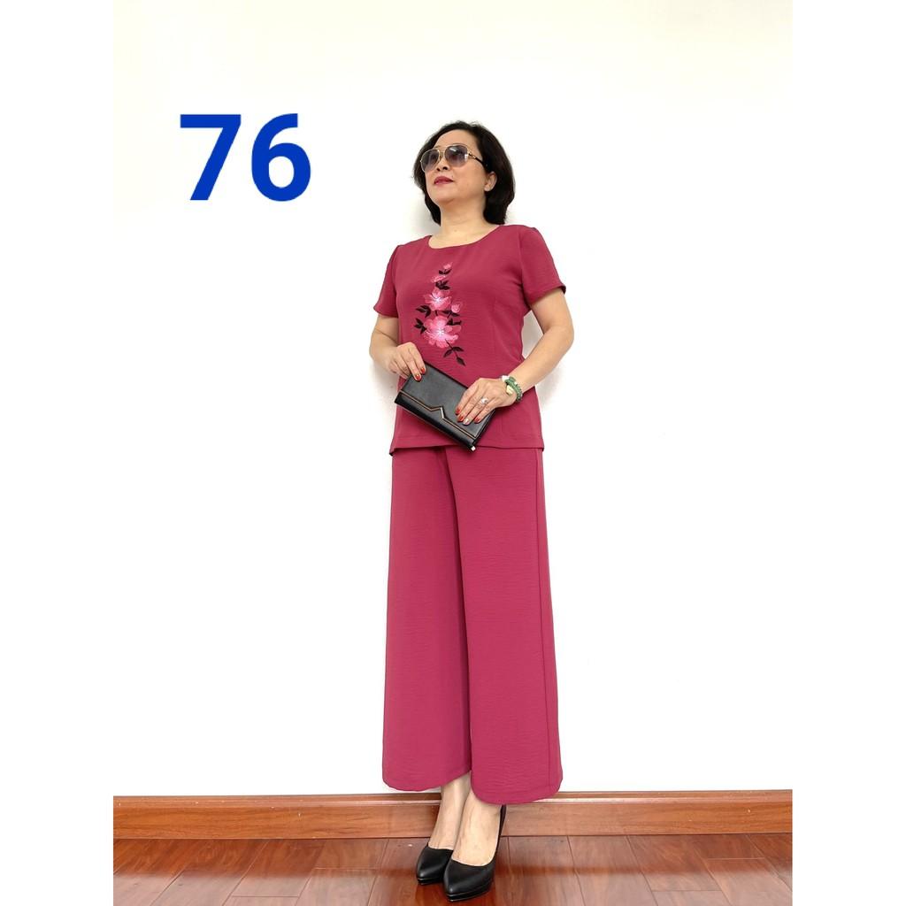 Đồ bộ trung niên đẹp 2021 - Bộ đũi cao cấp - chất vải loại 1 - Không nhăn không xù khi giặt - - Laddy_store