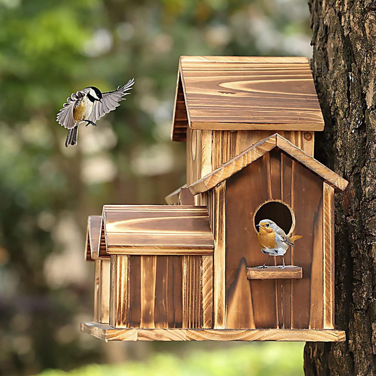 Bluebird Finch Cardinals House Hanging Bird House for Backyard Yard Outdoor