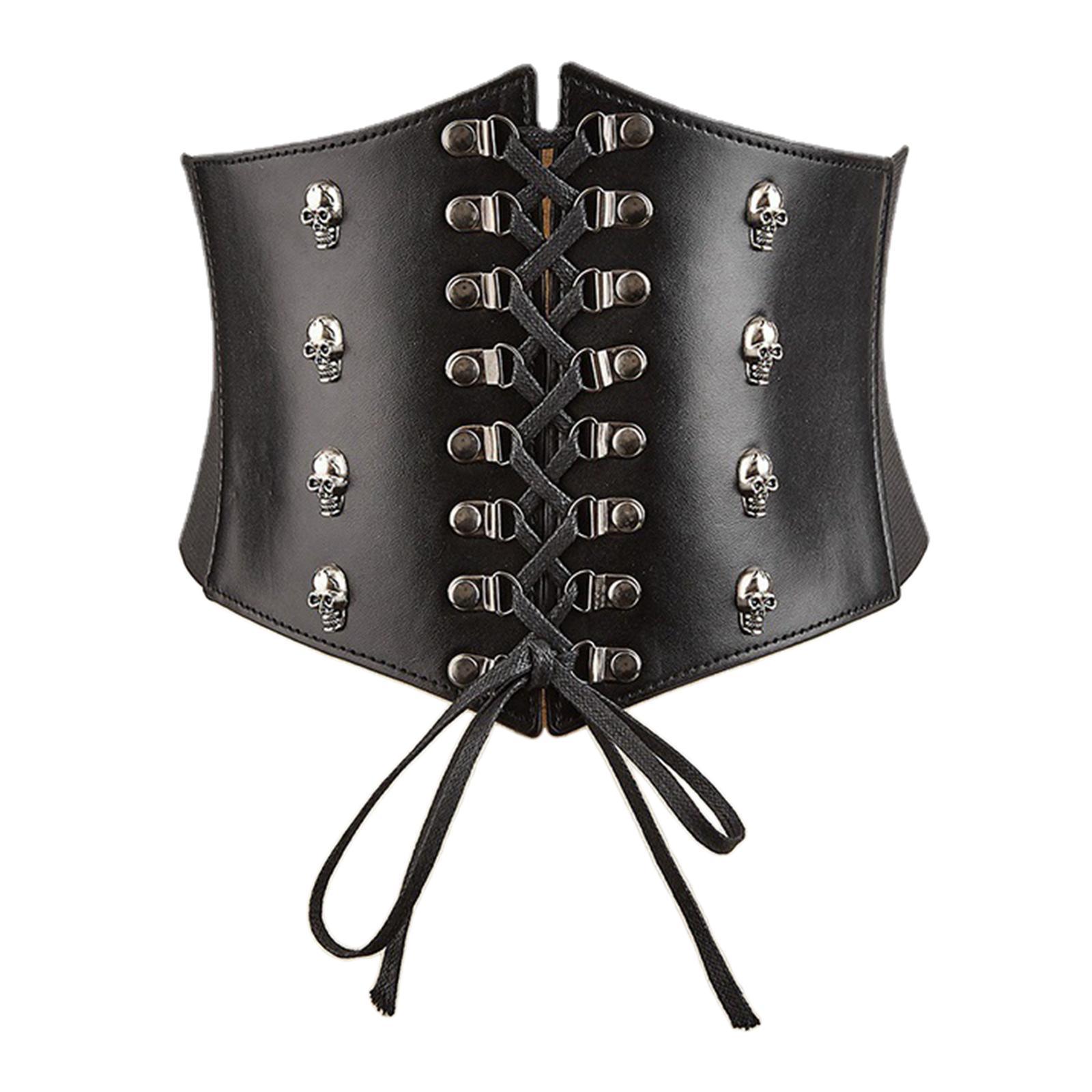 Women's Elastic Stretchy Wide Waist  Belt Fashion Dress Waistband Brown