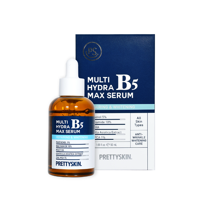 Serum B5 Multi Hydra Max Prettyskin giúp phục hồi dưỡng trắng dành cho da dầu mụn, da khô 50ml