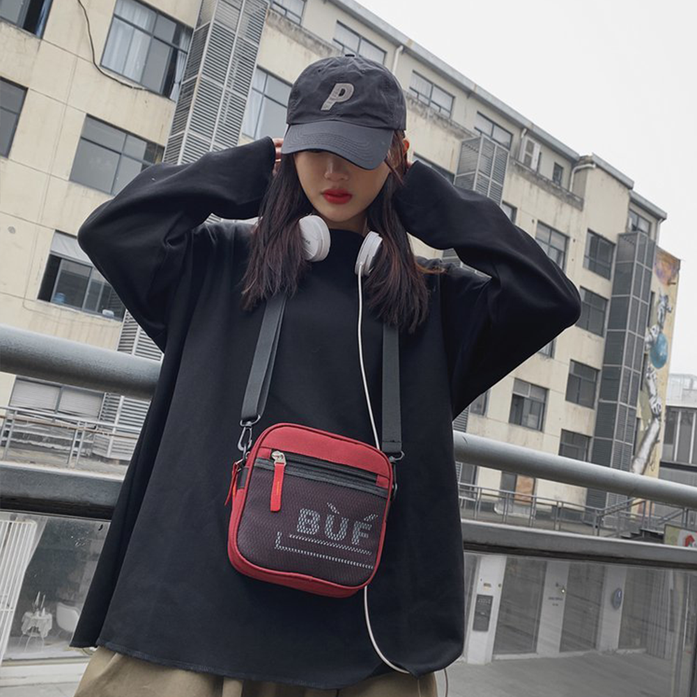 Túi đeo chéo nam nữ vải canvas 3 ngăn nhỏ gọn phong cách Hàn Quốc TX31