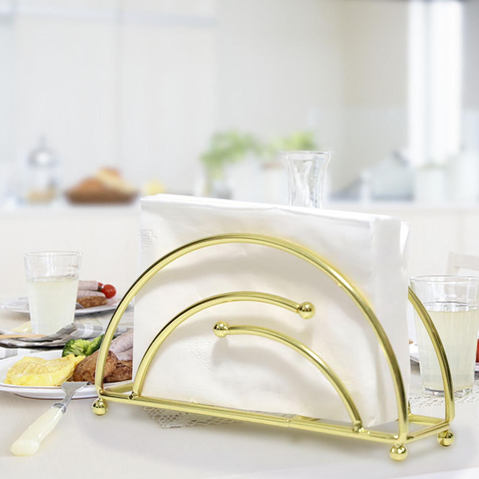 Metal Freestanding Tissue Dispenser Organizer Golden