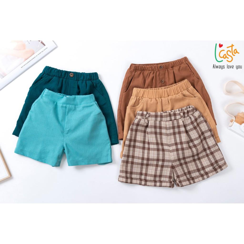 Quần short bé trai chất liệu Linen từ 1 đến 6 tuổi L'Casta