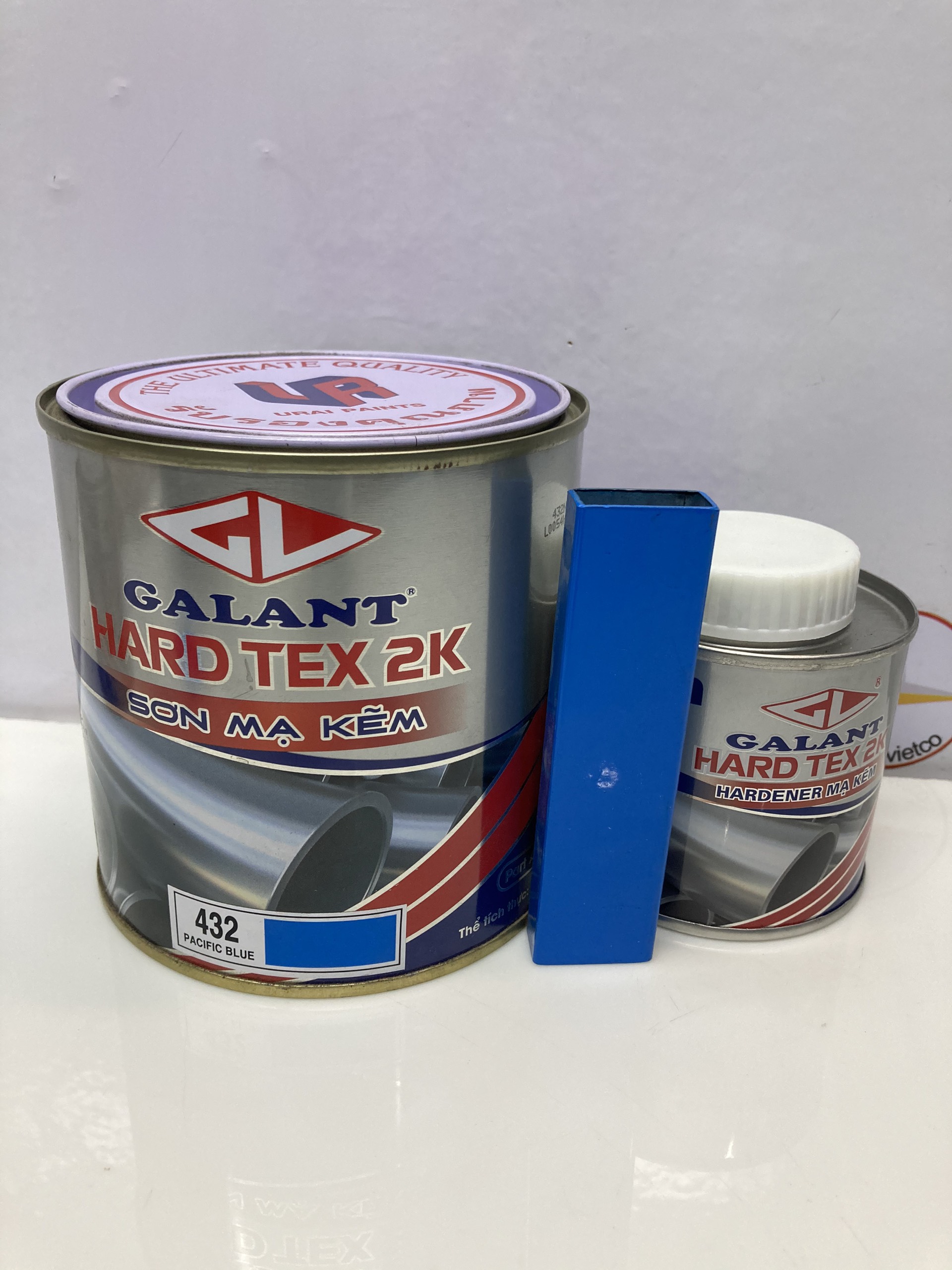 Sơn sắt mạ kẽm không cần lót Galant Hard Tex 2K Pacific Blue 432 1L/bộ