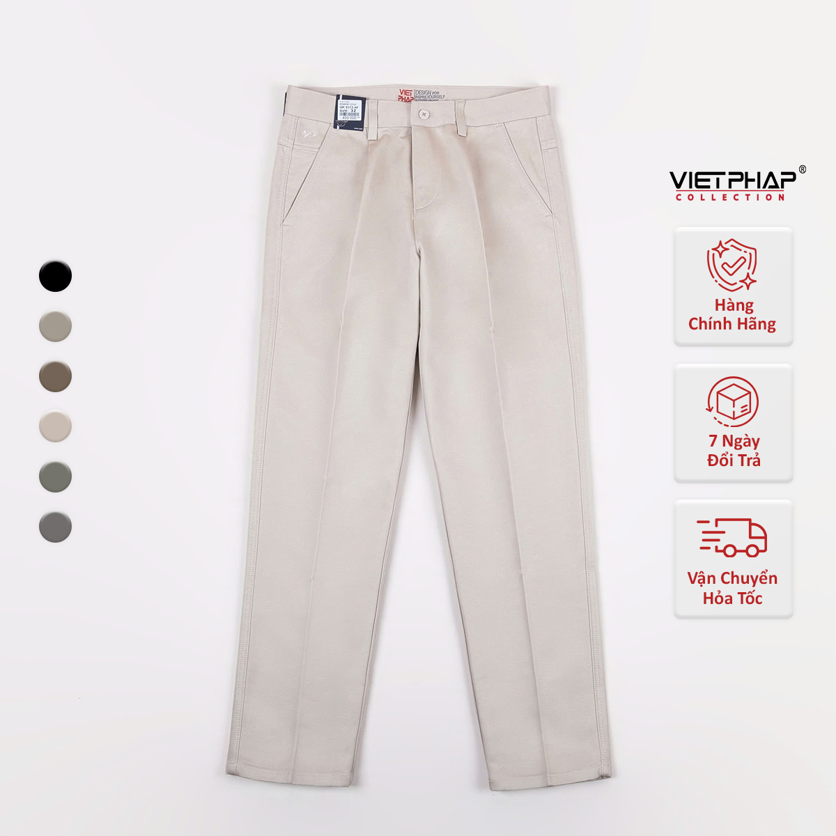 Quần Kaki Nam VIỆT PHÁP Form Classic Có Ly Chất liệu Cao Cấp Chống Nhăn, Độ Bền Cao 9325