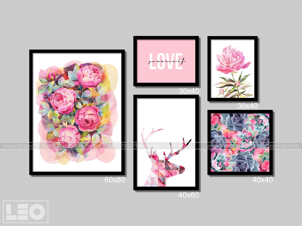 TRANH CANVAS TREO TƯỜNG HOA LÁ – L11