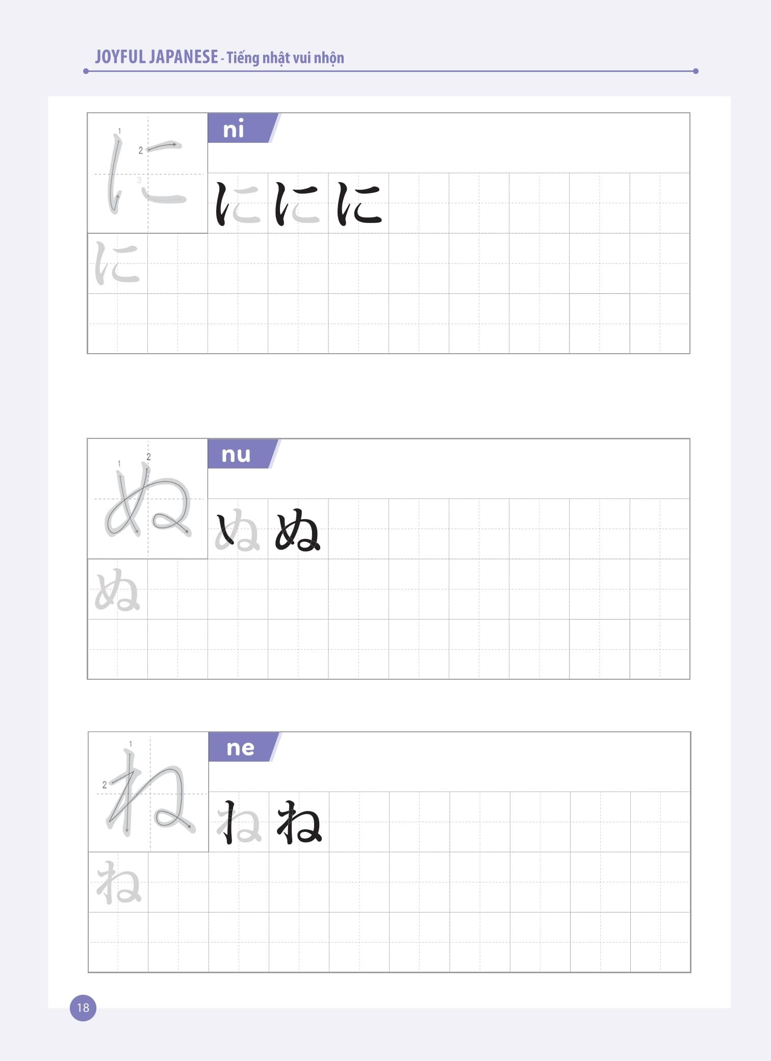 Sách Joyful Japanese - Tiếng Nhật vui nhộn - Tập Viết