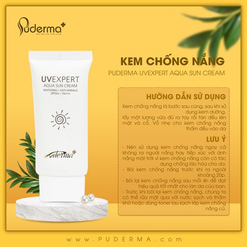 Kem Chống Nắng Hàn Quốc PUDERMA UVEXPERT AQUA : bảo vệ da trước tác hại của các tia UV từ ánh nắng mặt trời