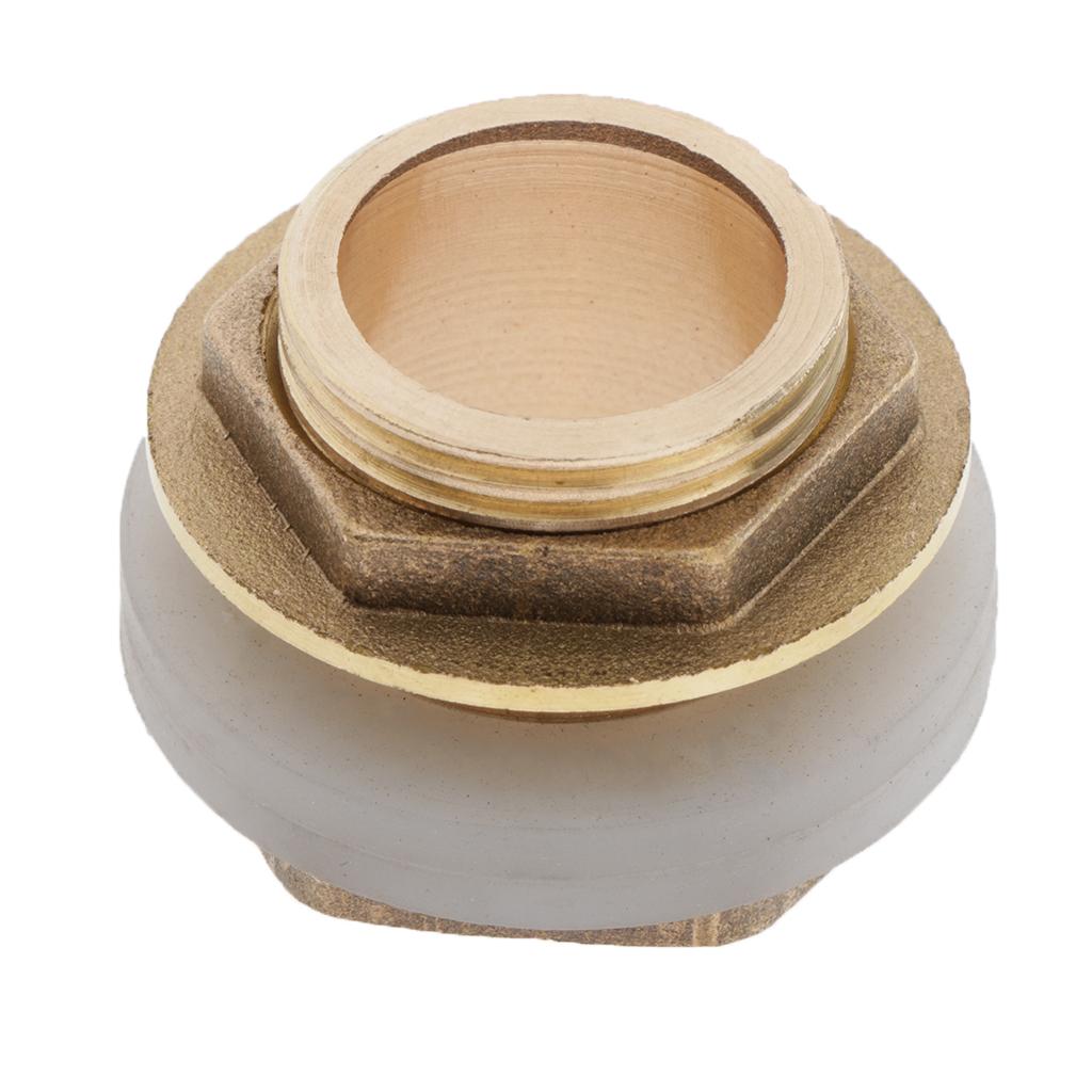 Brass Water Tank Connector Bulkhead Fitting With Rubber