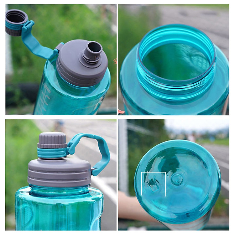 Bình Nước Du Lịch Ngoài Trời Dung Tích 2L SPACE Lớn Cốc Uống Di Động Có Tay Cầm Lọc Cho Thể Dục Thể Thao