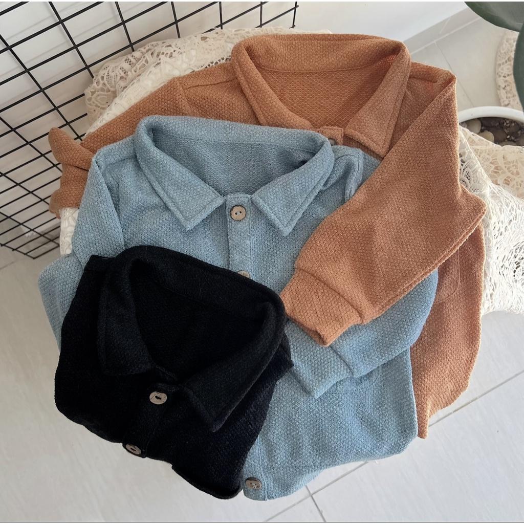 Áo khoác cardigan cho bé trai bé gái cổ đức Botarisa đồ dài tay thiết kế mở cúc chất len xốp hàn quốc cao cấp