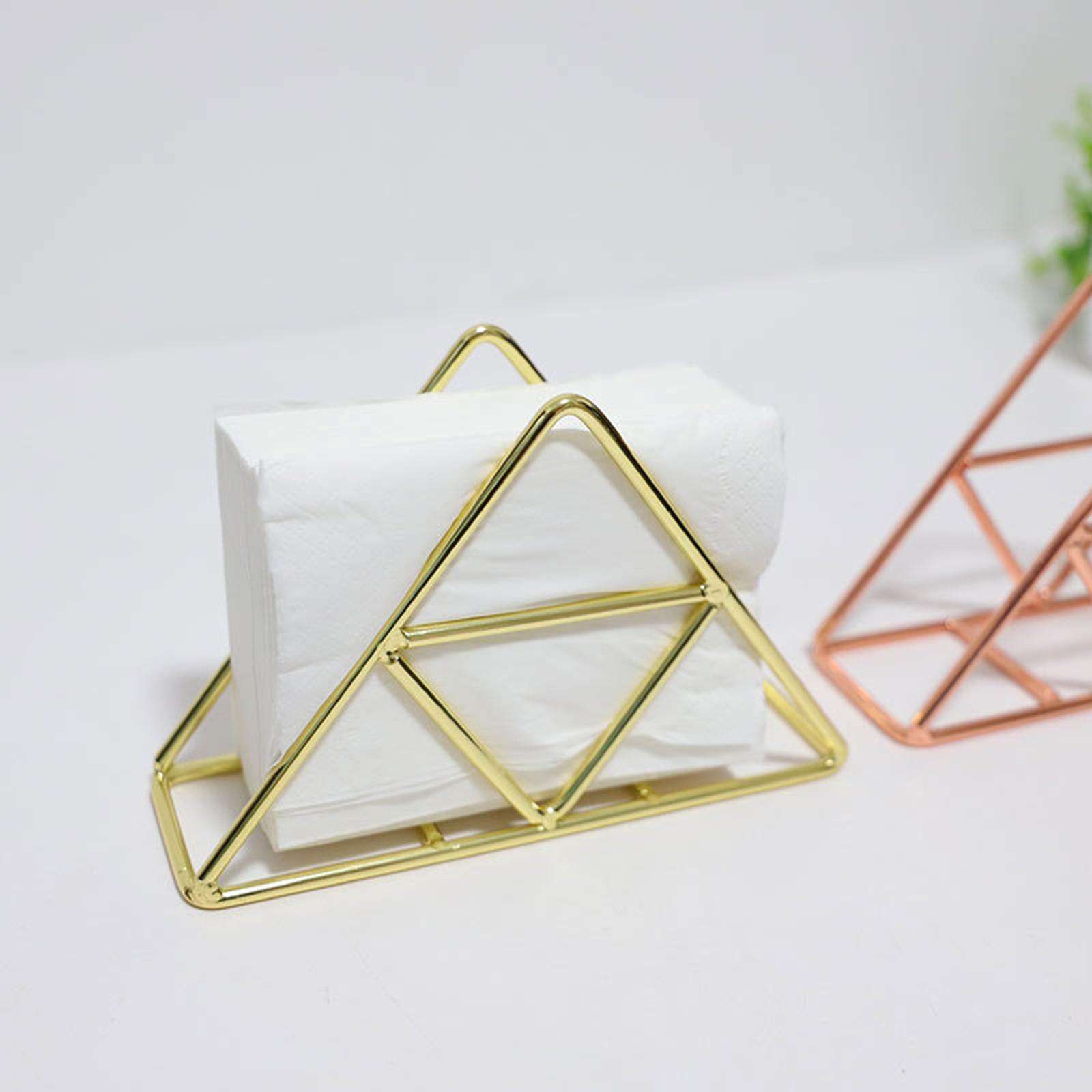 Durable Paper Napkin Holder Tissue Dispenser Golden