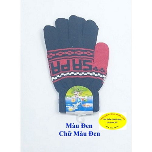 Găng tay len Bao tay len Nam Nữ Bít ngón In chữ Nhãn SUN G Cotton Chống nắng Giữ ấm Hút mồ hôi Bảo vệ da tay Sx tại VN