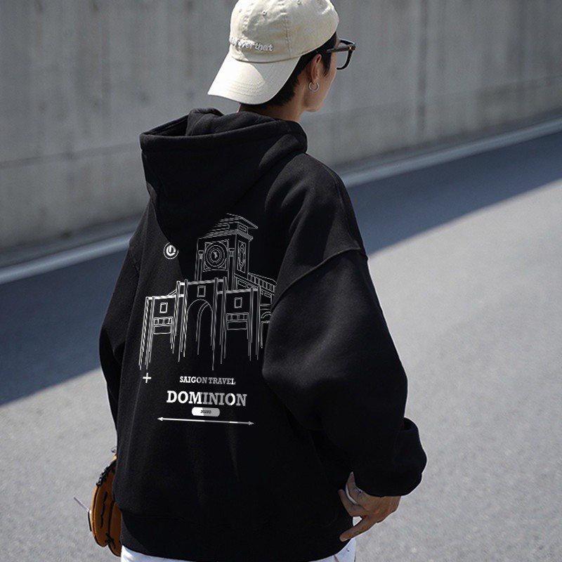Áo Hoodie Forrm Rộng Xám Đen Rêu CHỢ BẾN THÀNH Ulzzang