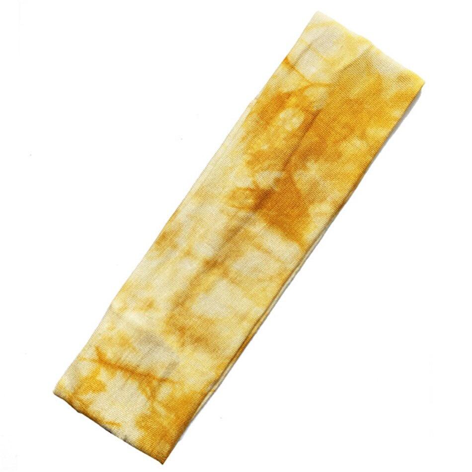 Sport Yoga Hair Bands Women Men Tie-dye Color Sports Sweat-absorbent Elastic Summer Cotton Soft Turban Headband Hairbands