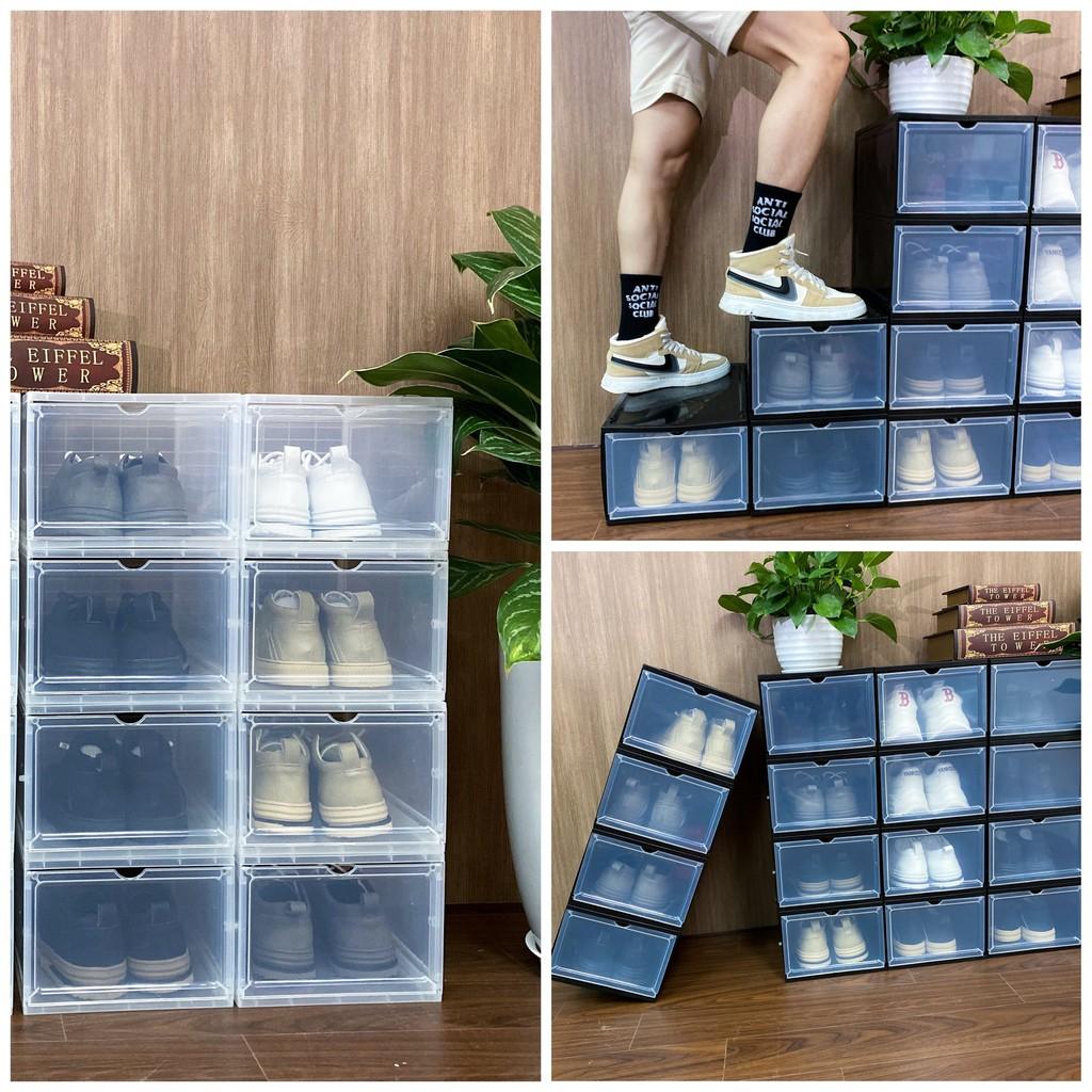 Hộp Đựng Giày Nắp Hút Nam Châm, Tủ Giày Nhựa Cứng Lắp Ghép Cao Cấp
