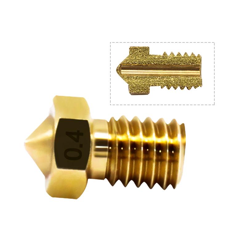 5/10 Chiếc Mới E3D V5 V6 Đầu Phun Bằng Đồng Đầu Cho 3D Máy In Cập Nhật Đầu Phun 0.2/0.3/0.4/0.5/0.6/0.8/1.0Mm