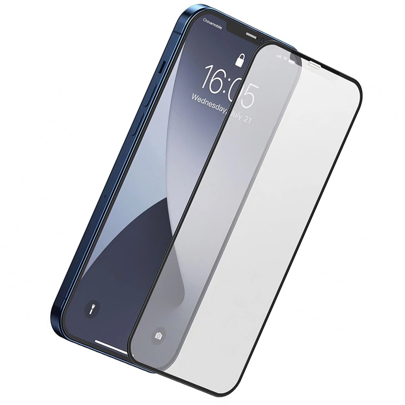 Bộ 2 kính cường lực Baseus Tempered độ cứng 9H, hạn chế bám vân tay cho iPhone 12 Pro Max - Hàng chính hãng