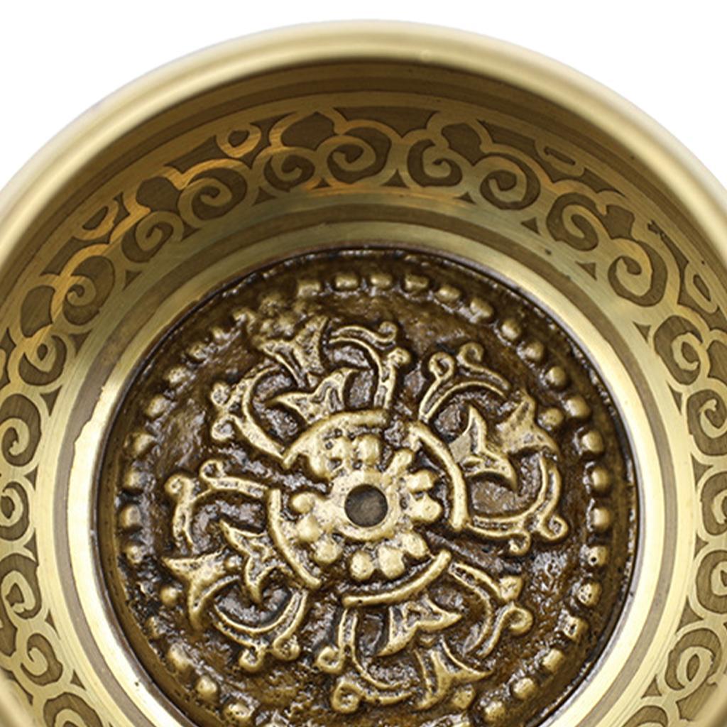 Set Meditation Sound Bowl Relaxation Brass Six Character