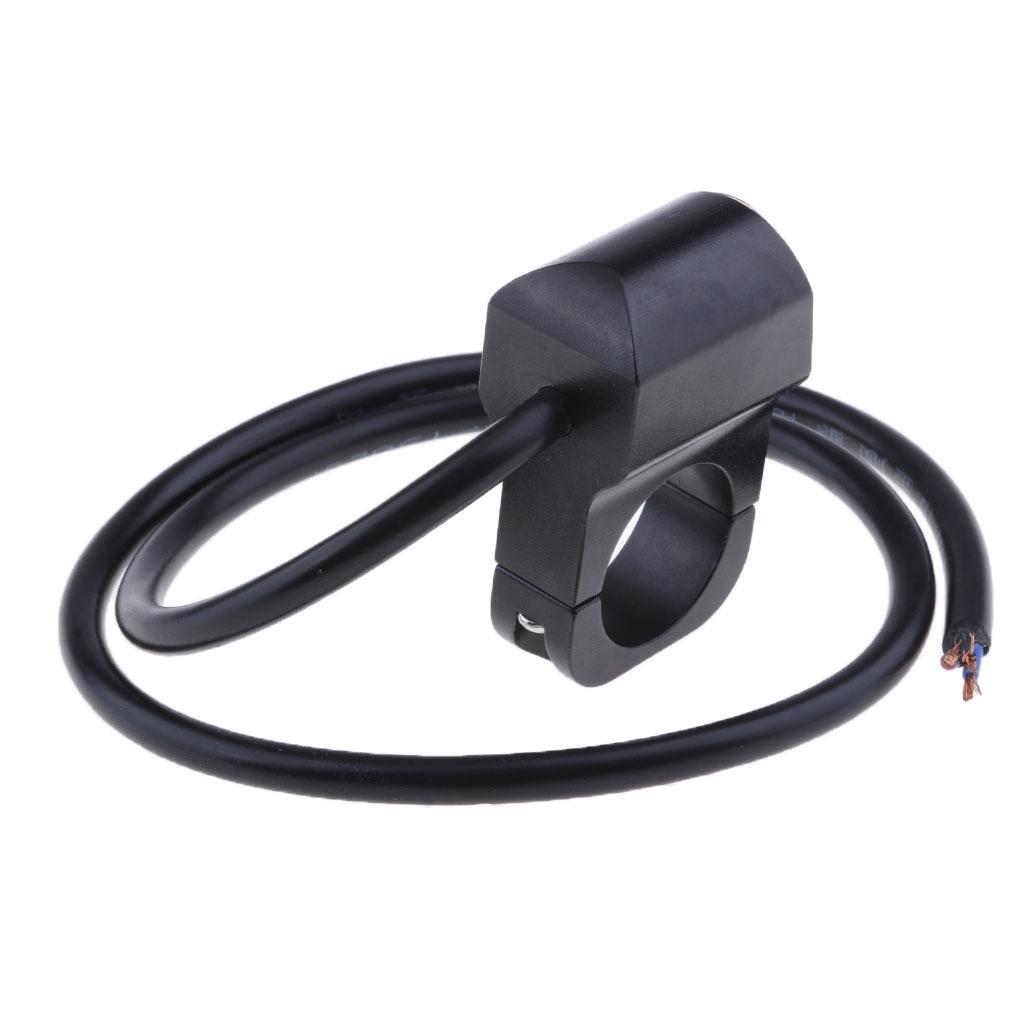 Motorcycle 25mm/1" Handlebar Headlight Switch and Wires Waterproof On/Off