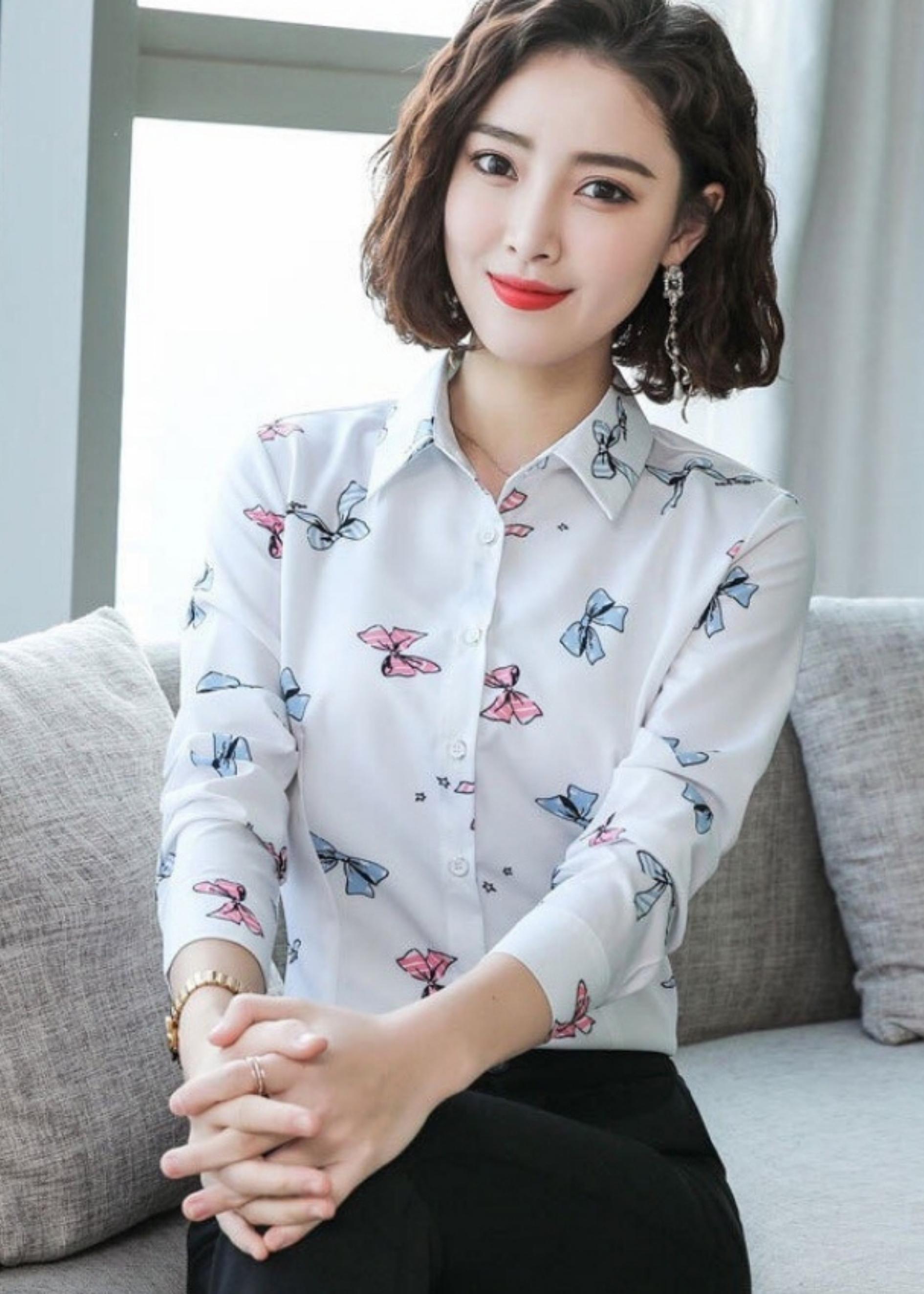 Áo Sơ Mi Nữ Công Sở Dài Tay Phối Nơ Mã K557 Thời Trang PONIVA Thiết Kế Nữ Tính Sang Trọng