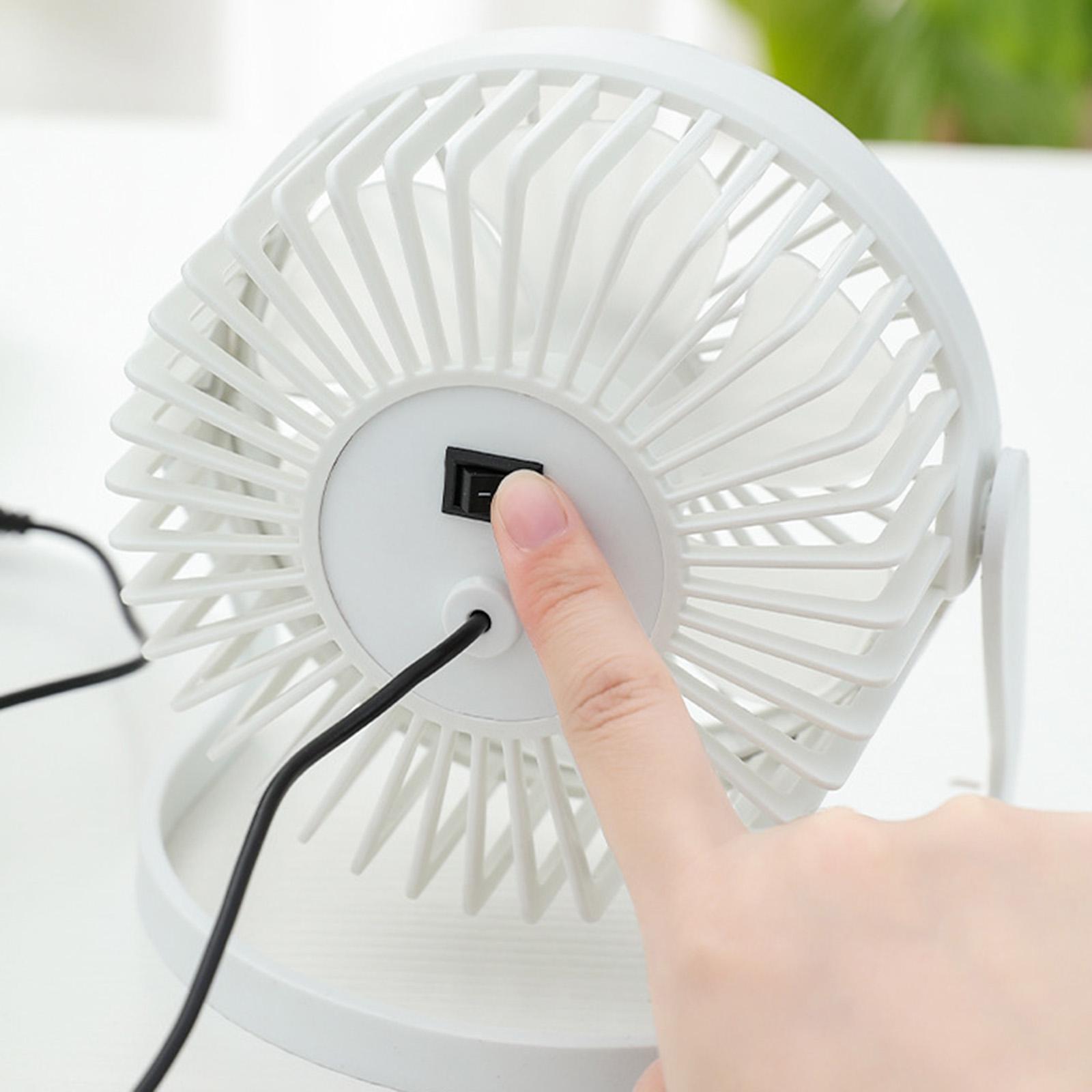 Small Desk Fan, Cooling Mini Fan, Speed Adjustable Rechargeable Quiet Portable Desktop Personal Fan Table Fan for Office Desktop Dorm Car Home