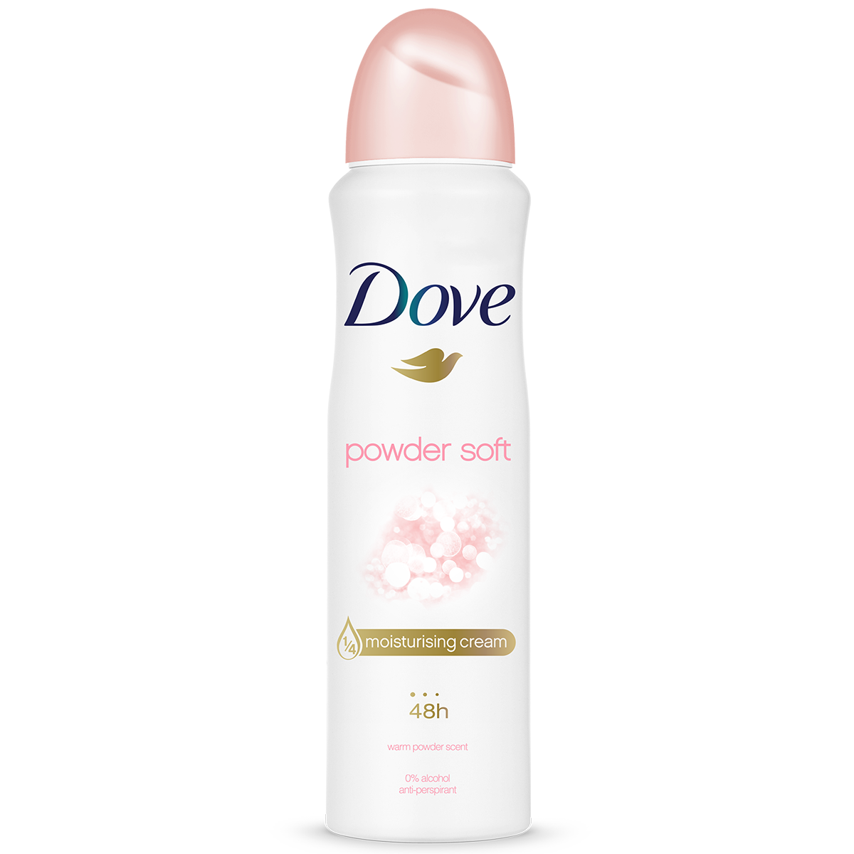 Xịt khử mùi Dove Powder Soft Hương phấn thơm Dưỡng da Sáng mịn dành cho nữ, 135ml