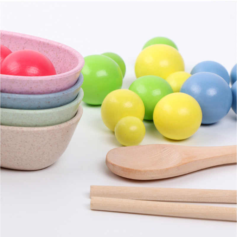 Đồ chơi gỗ Montessori bộ gắp hạt số đếm cho bé